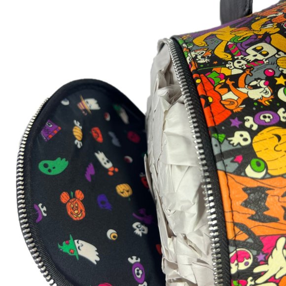 Disney Loungefly Mini Backpack Halloween Trick Or Treat Mickey Minnie - Picture 8 of 9